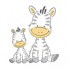 Vonelė kūdikiams Maltex Zebra, 84 cm, balta kaina ir informacija | Maudynių priemonės | pigu.lt