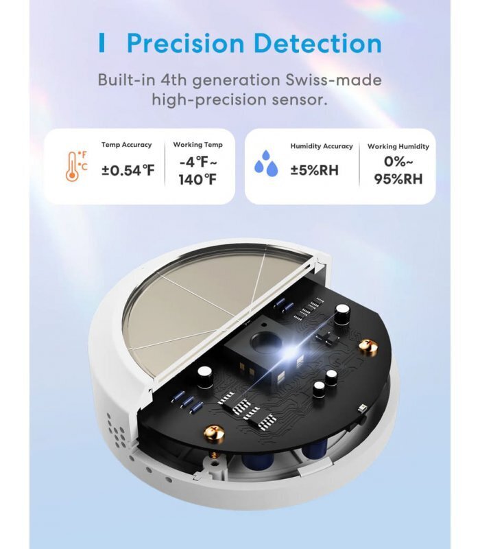 Meross išmanus temperatūros ir drėgmės sensorius kaina ir informacija | Davikliai, jutikliai | pigu.lt