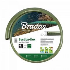 Всасывающий и напорный шланг Bradas Suction-Flex, 25 мм, 6 м, зеленый цена и информация | Оборудование для полива | pigu.lt