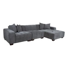 Kampinė sofa DAHLIA RC, pilka kaina ir informacija | Sofos | pigu.lt