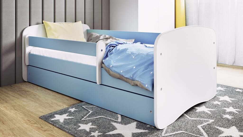 Vaikiška lova be stalčiaus su čiužiniu Kocot Kids BabyDreams, mėlyna kaina ir informacija | Vaikiškos lovos | pigu.lt