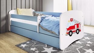 Синяя кровать babydreams с ящиком, без матраса 160/80 цена и информация | Детские кровати | pigu.lt