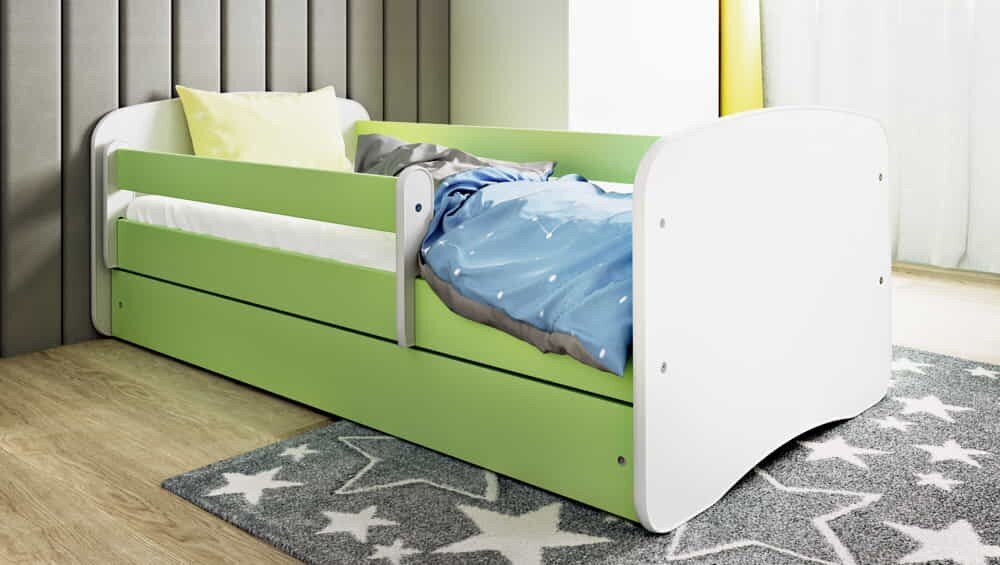 Vaikiška lova be stalčiaus su čiužiniu Kocot Kids BabyDreams, žalia kaina ir informacija | Vaikiškos lovos | pigu.lt