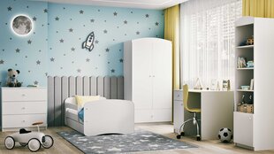 Белая кровать babydreams с ящиком и матрасом 140/70 цена и информация | Детские кровати | pigu.lt