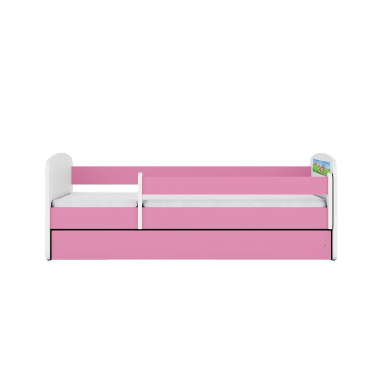 Vaikiška lova su stalčiumi ir čiužiniu Kocot Kids BabyDreams, rožinė цена и информация | Vaikiškos lovos | pigu.lt