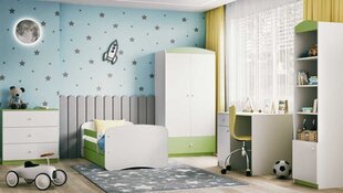 Зеленая кровать babydreams с выдвижным ящиком и матрасом 160/80 цена и информация | Детские кровати | pigu.lt