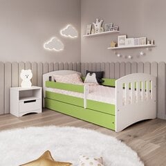 Vaikiška lova su stalčiumi ir čiužiniu Kocot Kids Classic 1, žalia kaina ir informacija | Vaikiškos lovos | pigu.lt