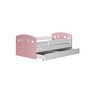 Vaikiška lova su stalčiumi ir čiužiniu Kocot Kids Julia, rožinė kaina ir informacija | Vaikiškos lovos | pigu.lt