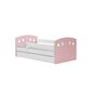 Vaikiška lova su stalčiumi ir čiužiniu Kocot Kids Julia, rožinė kaina ir informacija | Vaikiškos lovos | pigu.lt
