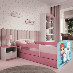 Babydreams розовая кровать без ящика, с матрасом 140/70 цена и информация | Детские кровати | pigu.lt