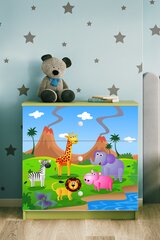 Žalia Komoda babydreams safari цена и информация | Комоды | pigu.lt