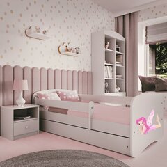 Белая кровать babydreams без ящика и матраса 180/80 цена и информация | Детские кровати | pigu.lt