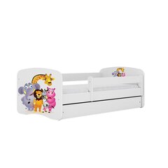 Кровать babydreams белая с ящиком, без матраса 180/80 цена и информация | Детские кровати | pigu.lt
