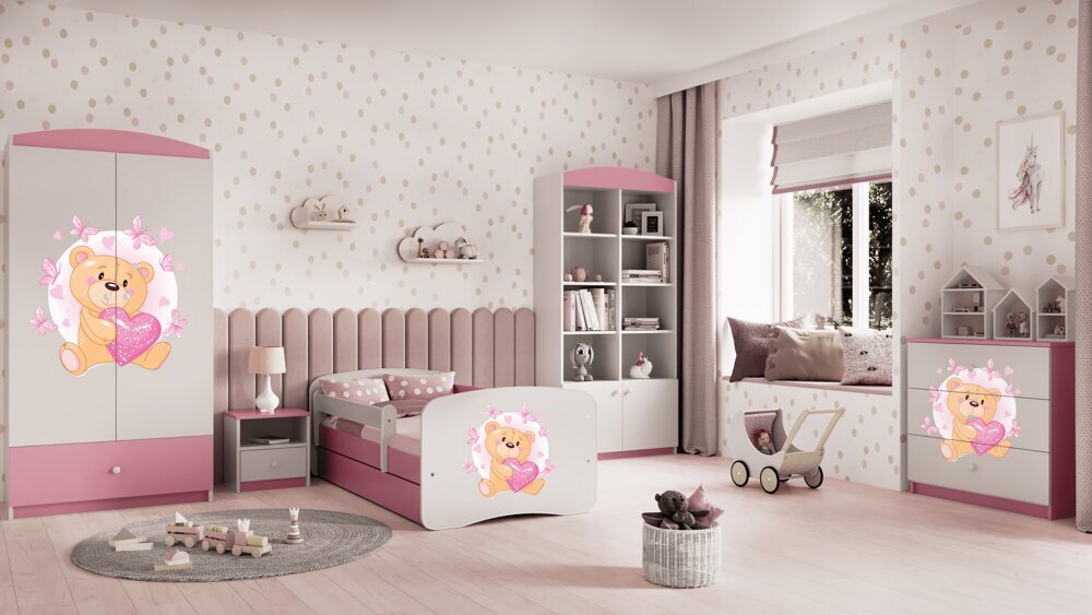 Vaikiška lova su stalčiumi be čiužinio Kocot Kids BabyDreams, rožinė цена и информация | Vaikiškos lovos | pigu.lt