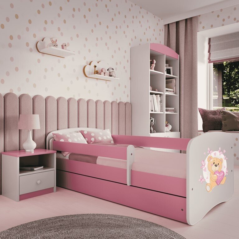 Vaikiška lova su stalčiumi be čiužinio Kocot Kids BabyDreams, rožinė цена и информация | Vaikiškos lovos | pigu.lt
