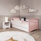 Vaikiška lova su stalčiumi ir čiužiniu Kocot Kids Classic 1, rožinė цена и информация | Vaikiškos lovos | pigu.lt