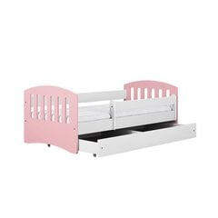Vaikiška lova su stalčiumi ir čiužiniu Kocot Kids Classic 1, rožinė kaina ir informacija | Vaikiškos lovos | pigu.lt