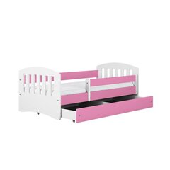 Розовая кровать классик 1 без ящика, с матрасом 160/80 цена и информация | Детские кровати | pigu.lt