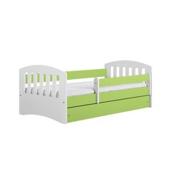 Vaikiška lova be čiužinio ir stalčiaus Kocot Kids Classic 1, žalia kaina ir informacija | Vaikiškos lovos | pigu.lt