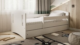 Кровать классик белая 2 с ящиком, с матрасом 180/80 цена и информация | Детские кровати | pigu.lt