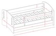 Vaikiška lova su stalčiumi be čiužinio Kocot Kids Classic 2, rožinė kaina ir informacija | Vaikiškos lovos | pigu.lt
