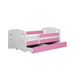 Розовая кровать классик 2 с ящиком, с матрасом 160/80 цена и информация | Детские кровати | pigu.lt