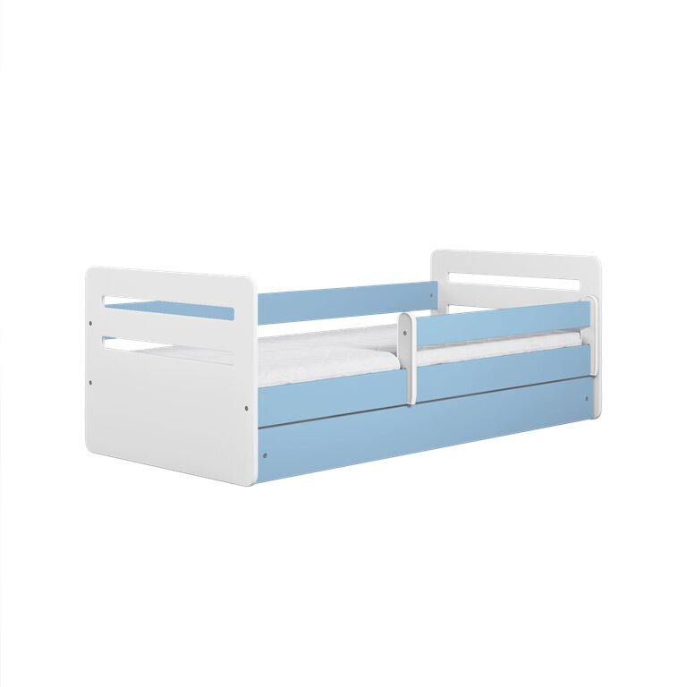 Vaikiška lova be stalčiaus su čiužiniu Kocot Kids Tomi, mėlyna kaina ir informacija | Vaikiškos lovos | pigu.lt