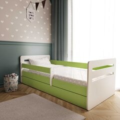Кровать томи зеленая без ящика, с матрасом 140/80 цена и информация | Детские кровати | pigu.lt