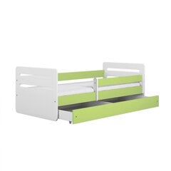 Кровать томи зеленая без ящика, с матрасом 180/80 цена и информация | Детские кровати | pigu.lt