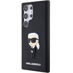 Original Pouch KARL LAGERFELD  hardcase 3D Rubber Ikonik KLHCS24L3DRKINK for Samsung Galaxy S24 Ultra black цена и информация | Чехлы для телефонов | pigu.lt