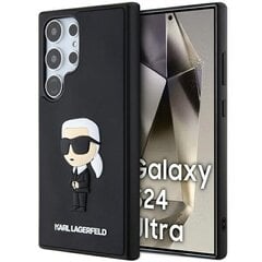 Original Pouch KARL LAGERFELD  hardcase 3D Rubber Ikonik KLHCS24L3DRKINK for Samsung Galaxy S24 Ultra black цена и информация | Чехлы для телефонов | pigu.lt