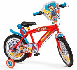 Vaikiškas dviratis Paw Patrol 16", raudonas kaina ir informacija | Dviračiai | pigu.lt