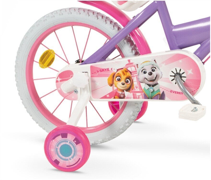 Vaikiškas dviratis Paw Patrol 16", violetinis/rožinis kaina ir informacija | Dviračiai | pigu.lt