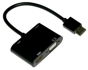 XtendLan HDMI/VGA, 0.2 m kaina ir informacija | Kabeliai ir laidai | pigu.lt