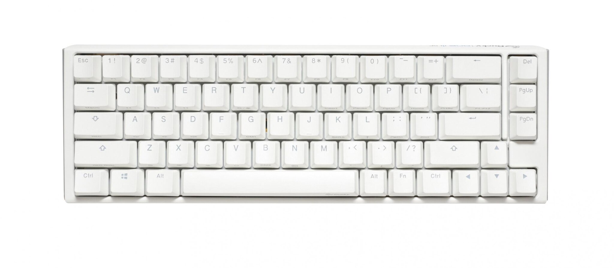 Mechaninė klaviatūra Ducky One 3 Pure White SF 65%, Hotswap Cherry MX Blue, RGB, PBT klaviatūros dangteliai kaina ir informacija | Klaviatūros | pigu.lt