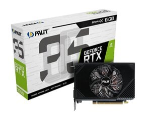 Palit GeForce RTX 3050 StormX (NE63050018JE-1070F) kaina ir informacija | Vaizdo plokštės (GPU) | pigu.lt