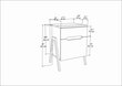 Naktinis staliukas Asir, 45x38x63,5 cm, rudas/baltas kaina ir informacija | Spintelės prie lovos | pigu.lt