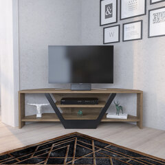 TV stovas Asir, 120x35x36,8 cm, rudas/juodas цена и информация | Тумбы под телевизор | pigu.lt