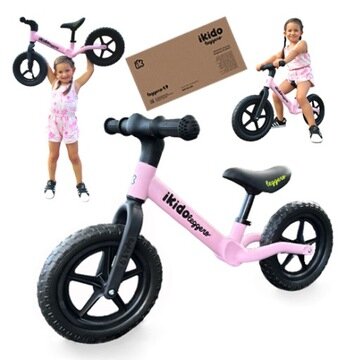 Balansinis dviratis iKido Leggero 12", rožinis цена и информация | Balansiniai dviratukai | pigu.lt