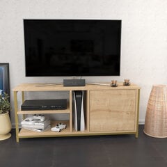 TV stovas Asir, 120x35,3x50,8 cm, auksinis/smėlio spalvos kaina ir informacija | TV staliukai | pigu.lt