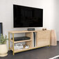TV stovas Asir, 120x35,3x50,8 cm, auksinis/smėlio spalvos kaina ir informacija | TV staliukai | pigu.lt