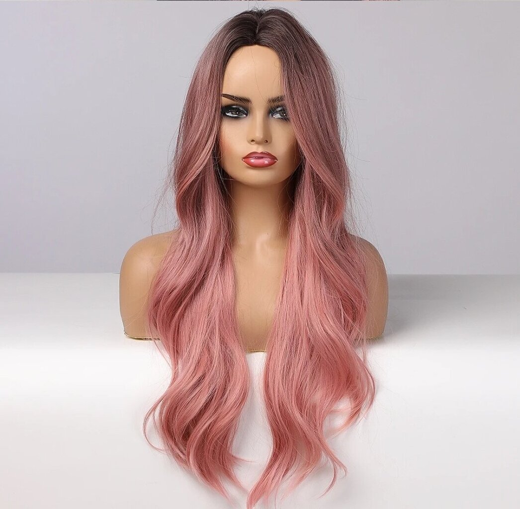 Ilgų plaukų perukas Jooler Ombre, rožinės spalvos, 60 cm, 1 vnt. kaina ir informacija | Plaukų aksesuarai | pigu.lt