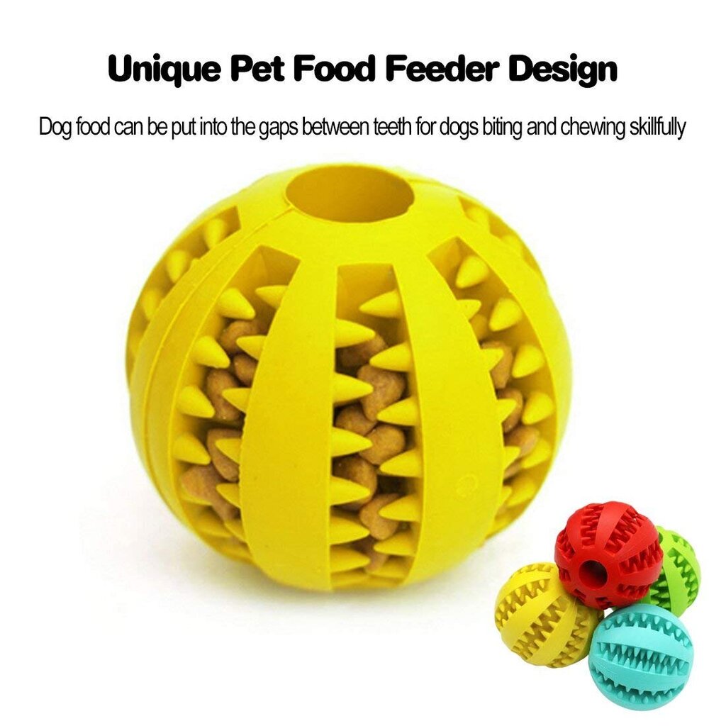 Guminis žaislas šuniui, geltonas 7cm цена и информация | Žaislai šunims | pigu.lt
