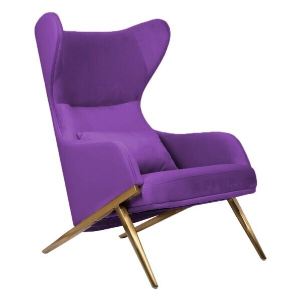 Svetainės fotelis Intromit Hampton, violetinis kaina ir informacija | Svetainės foteliai | pigu.lt
