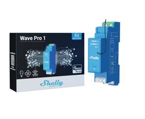 Смарт-реле Wi-Fi/Bluetooth/LAN Shelly Qubino Wave Pro 1 цена и информация | Системы безопасности, контроллеры | pigu.lt