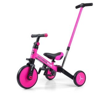 Balansinis dviratis Milly Mally Pink optimus 4in1, 20" kaina ir informacija | Balansiniai dviratukai | pigu.lt