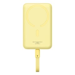 Baseus Magnetic Mini MagSafe 10000mAh 30W powerbank with built-in Lightning cable - yellow + Baseus Simple Series USB-C - USB-C 60W 0.3m cable цена и информация | Зарядные устройства Power bank | pigu.lt