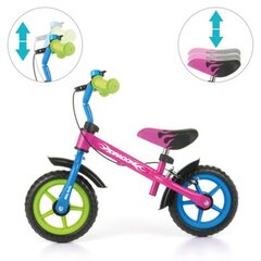 Беговел Milly Mally Dragon 10 дюймов, синий, розовый, зеленый цена и информация | Балансировочные велосипеды | pigu.lt