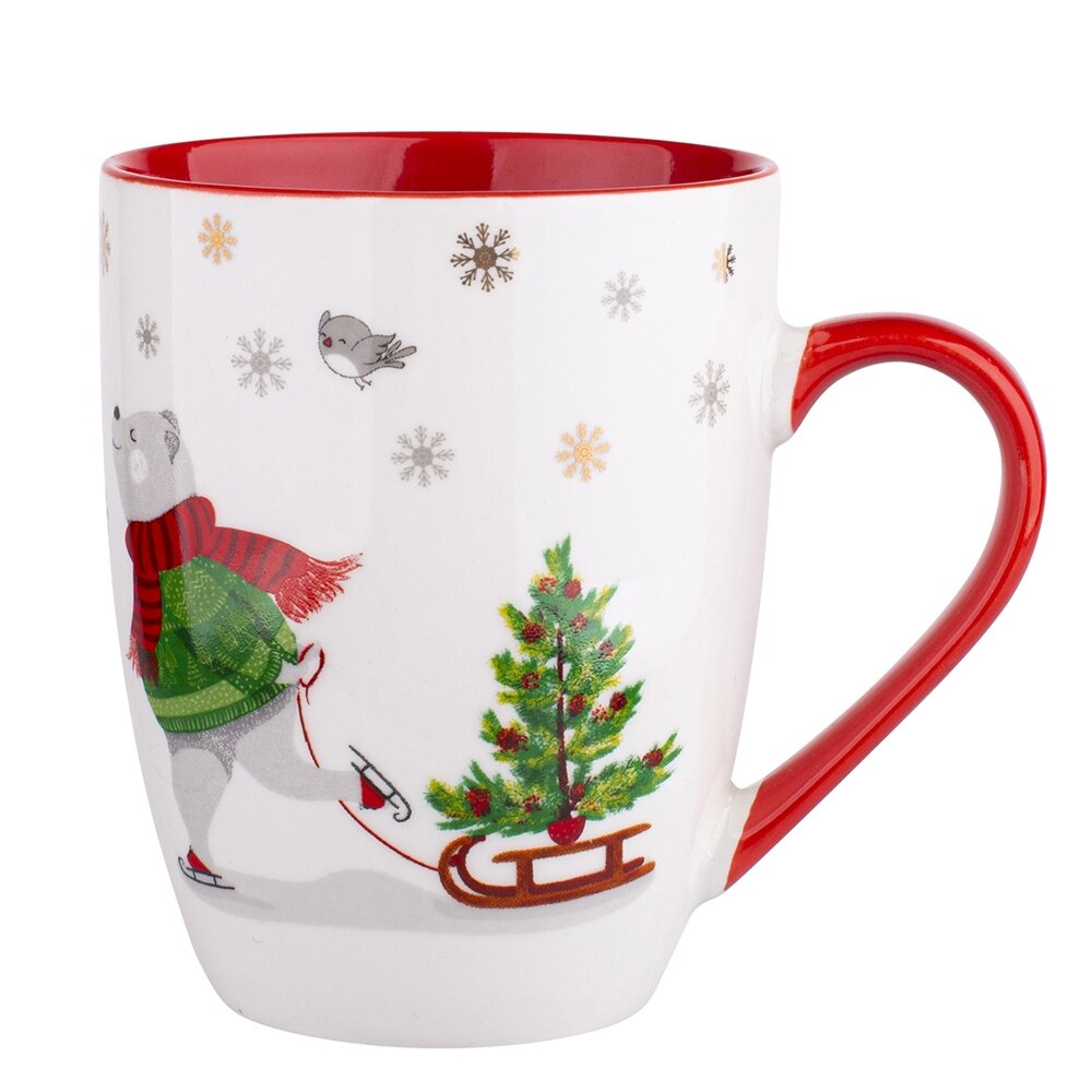 Puodelis su kalėdiniu lokiu kaina ir informacija | Originalūs puodeliai | pigu.lt