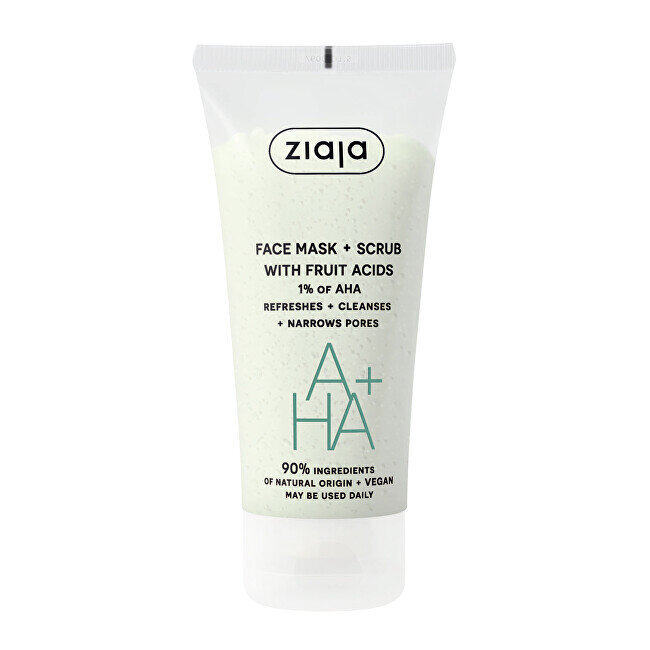 Šveičiamoji veido kaukė Ziaja Mask Facial Peeling with fruit acids, 55 ml цена и информация | Veido kaukės, paakių kaukės | pigu.lt